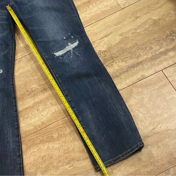 Cabi Button Fly Straight Leg Jeans Women’s 8 Denim Blue Stretch Mid Rise - Picture 4 of 12